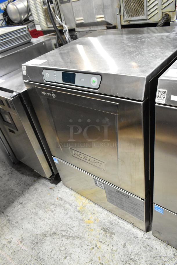 2022 Hobart LXER stainless steel undercounter dishwasher, 120/208-240V, 1 phase, excellent condition, visible model markings.