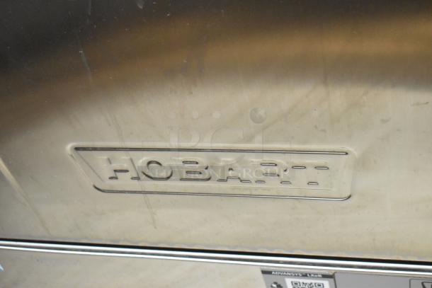 2022 Hobart LXER stainless steel undercounter dishwasher, 120/208-240V, 1 phase, embossed logo visible, commercial grade.