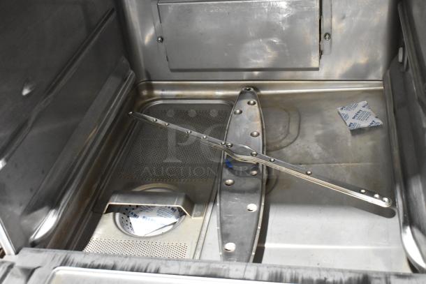 2022 Hobart LXER undercounter dishwasher, stainless steel, showing interior with spray arms, excellent condition.