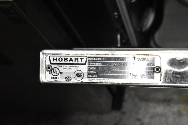 2022 Hobart LXER stainless steel dishwasher, model LXER, serial 231242461. Voltage: 120/208-240V, 1 phase.