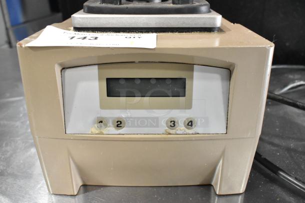 Vita-Mix VM0145 metal blender base, 120 volts, 1 phase, featuring control buttons and digital display, fair condition.