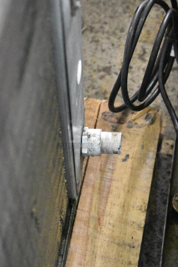 2017 Scotsman C1030MA-32D stainless steel commercial ice head, visible wiring, 208/230 volts, 1 phase, worn condition.