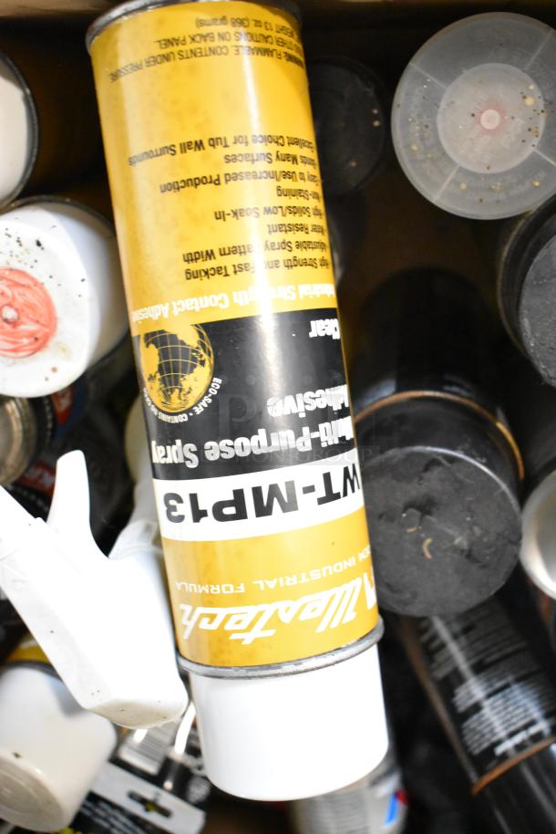 Tier lot with EZ Handspreader, nails, and Sears Air Tool Lubricating Oil. Includes WT-MP13 multi-purpose spray, good condition.