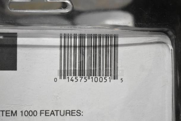 Barcode and text details for Security Plus System 1000 Alarm Protection, part of a tier lot including extension cords.
