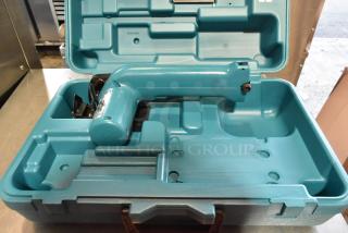 Makita 5090D Bare Tool Cordless Circular Saw in blue hard case, includes Bosch 3283 DVS Electric Sander. 120V, 1 phase.