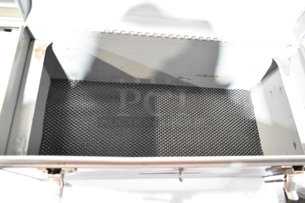 Craftsman gray metal tool box interior, showing clean condition and lined with non-slip mat for tool organization.