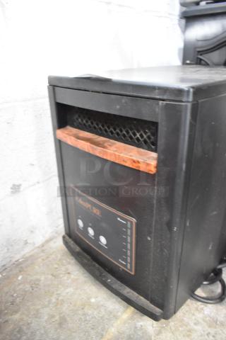 EdenPURE 1000XL Quartz Infrared Portable Heater, black, showing control panel. 120 Volts, 1 Phase, used condition.