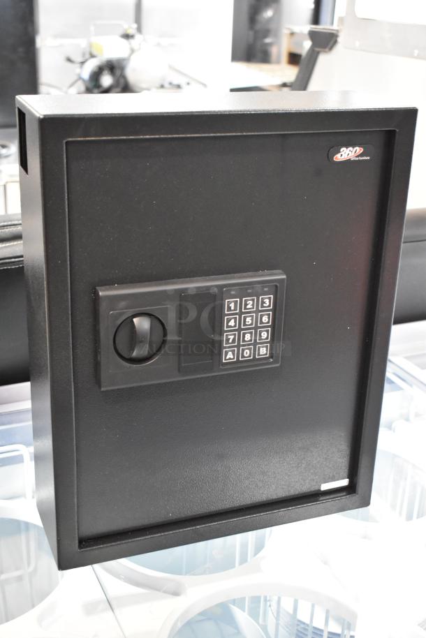 BRAND NEW 360 Office Furniture black steel key cabinet, 14 1/8" x 4 3/4" x 17 3/4", electronic keypad, fits 71 keys.