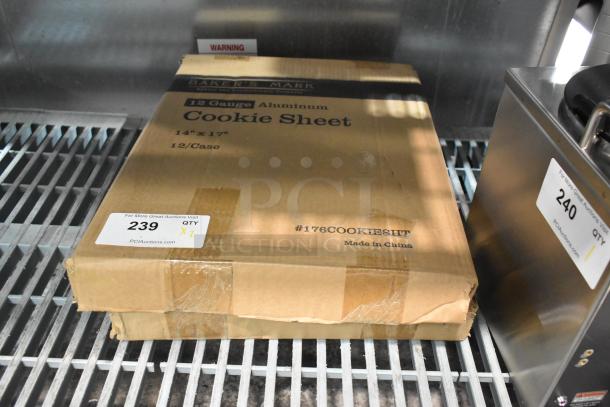 Baker's Lane 12 Gauge Aluminum Cookie Sheet, rimless, half-size 14"x17", new in original packaging, marked #176COOKIESHT.