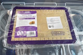 Baker's Mark allergen-free purple silicone mat, 11 3/4" x 16 1/2", half size, heavy-duty, non-stick, new condition.