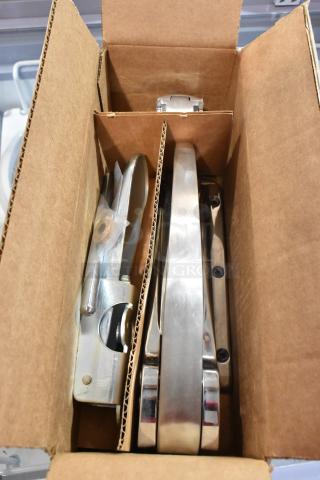 BRAND NEW Scratch and Dent Kason® 10055000028 latch, chrome finish, 1-1/8" strike, in box, minor imperfections.