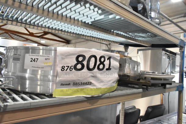 10-brand new kitchenware items, item 88534422 Town 34422 22" aluminum steamer shown with auction tags and item info.