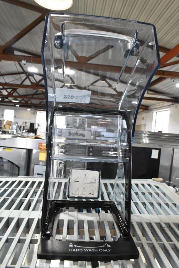 BRAND NEW SCRATCH AND DENT! Vitamix 067879 Twist Lock Sound Enclosure for "The Quiet One" and T&G Advance Blenders, clear enclosure, minor scratches, instruction label.