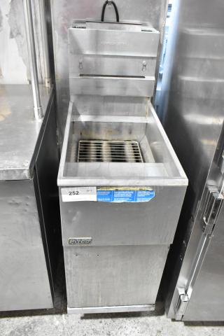 Pitco Frialator 35C Stainless Steel Commercial Floor Style Natural Gas Powered Deep Fat Fryer. 90,000 BTU. - Item #1220293