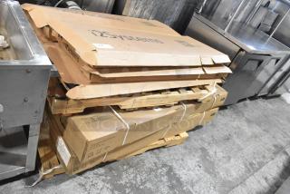 Nine new i2Systems LED strips in boxes, some boxes with visible dents. Boxes show branding and product numbers.