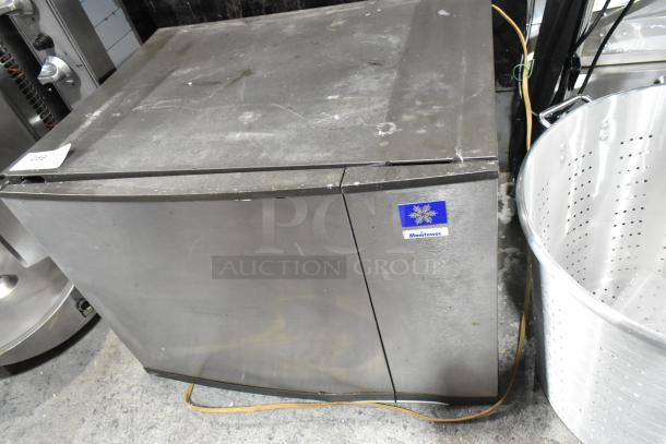 Manitowoc SD0453W stainless steel commercial ice head, 115 volts, 1 phase, used condition, visible branding on front.