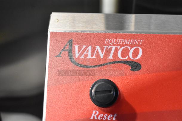 Brand new Avantco 177F200 electric countertop fryer, stainless steel, 15 lb capacity, with metal fry basket, 208-240V.