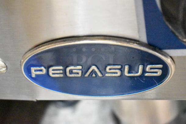 Brand new Pegasus HP-24 stainless steel 24" 4-burner electric countertop range. 208 volts, 3 phase. Scratch and dent condition.