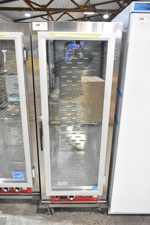 Brand new Avantco 177HTESC1836 heated holding cabinet, clear door, on commercial casters, 120V, full size, scratch and dent.