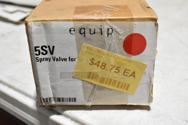 Equip by T&S 5SV Spray Valve Replacement, new in box, scratch and dent condition. Priced at $48.75.