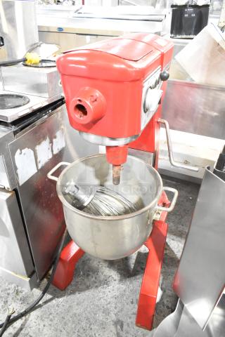 Hobart D-300T Metal Commercial Floor Style 30 Quart Planetary Dough Mixer w/ Mixing Bowl and Whisk Attachment. 115 Volts, 1 Phase. - Item #1220394