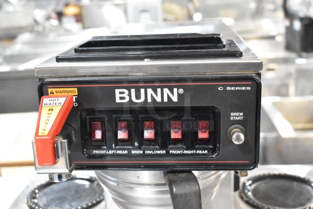 Bunn CRTF5-35 Coffee Machine, 5 burners, metal brew basket, stainless steel, with hot water dispenser, 120/240V.