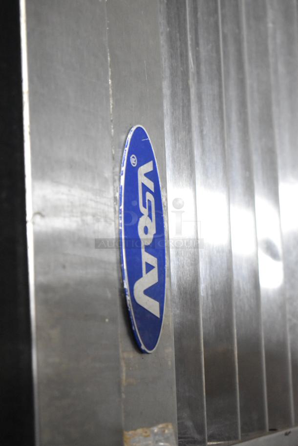 2018 Atosa MCF5709GR cooler, 2-door, metal, poly-coated racks, 115V, excellent condition, visible Atosa label.