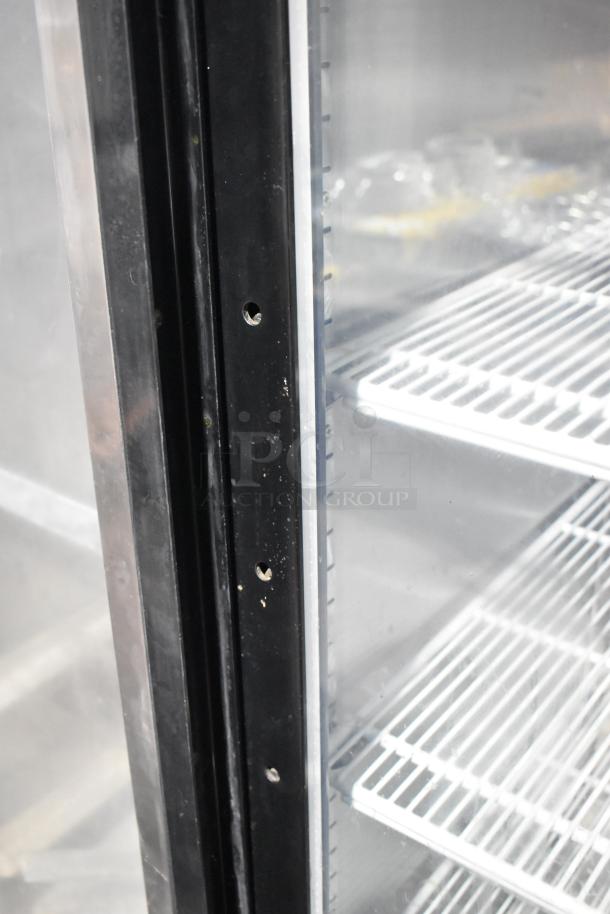 2018 Atosa MCF5709GR 2-door reach-in cooler with poly-coated racks; metal frame, 115V, 1 Phase, minor wear visible.