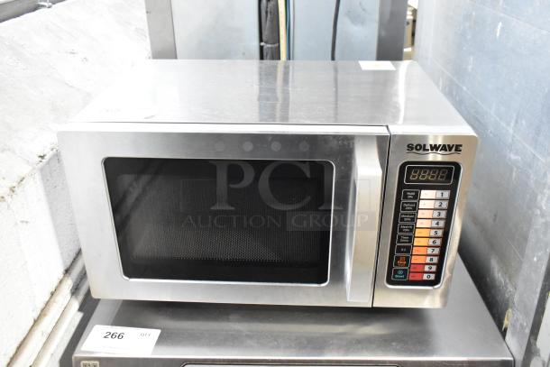 2024 Solwave 180MW1000SS stainless steel commercial countertop microwave oven, 120 volts, 1 phase, with digital controls.