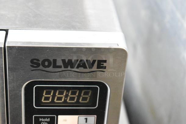 2024 Solwave 180MW1000SS stainless steel commercial microwave, digital display, 120V, 1 phase, countertop model.