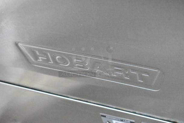 2019 Hobart LXER stainless steel commercial undercounter dishwasher. Model LXER, 120/208-240V, 1 phase, embossed logo.