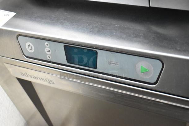 2019 Hobart LXER stainless steel undercounter dishwasher, digital controls displayed, 120/208-240 volts, 1 phase.