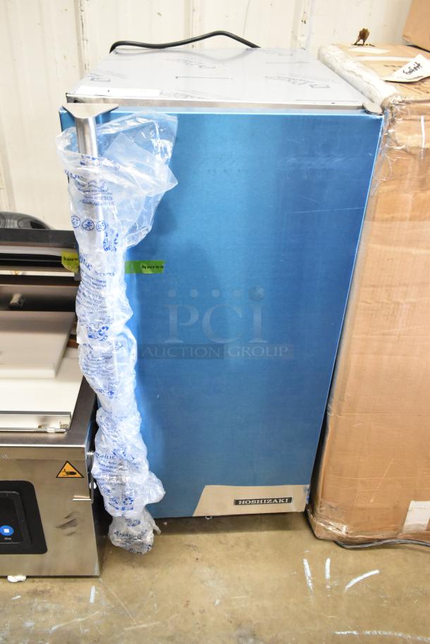 BRAND NEW 2025 Hoshizaki AM-50BAK undercounter ice machine, stainless steel, 54 lb. capacity, wrapped with protective covering.