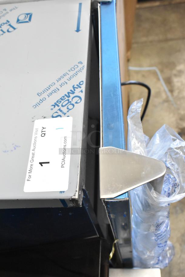 BRAND NEW 2025 Hoshizaki AM-50BAK stainless steel ice machine, 27 lb. bin, 54 lb. capacity, minor scratches on packaging.