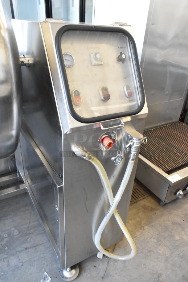 2018 Promax TMC-500 Stainless Steel Vacuum Tumbler, floor style, 110V, 1 phase, control panel visible, good condition.