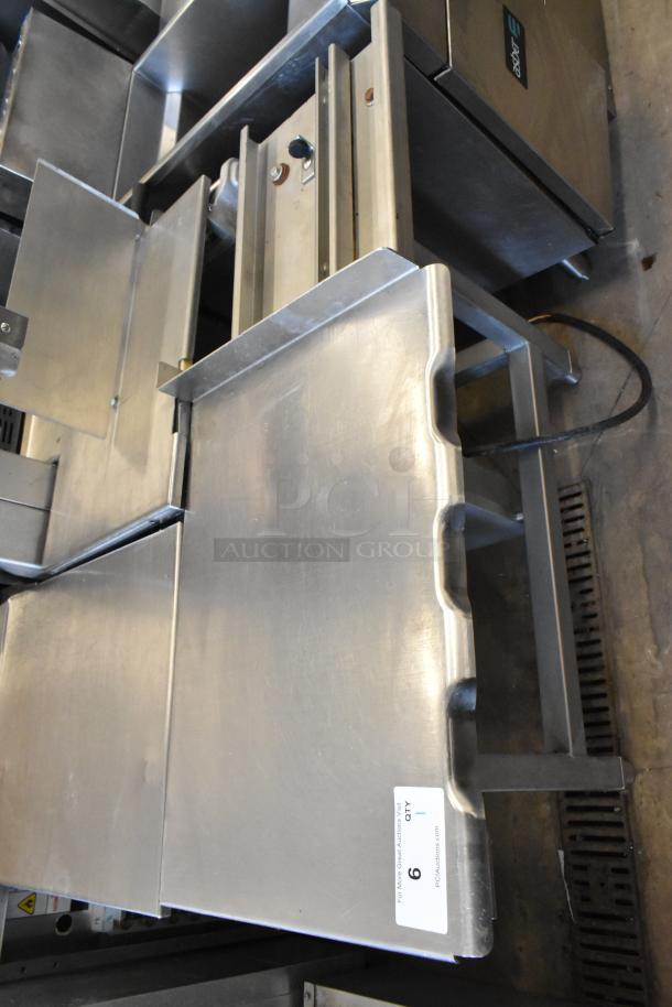 2018 Hobart 6801 metal commercial meat saw, 200-230V, 3-phase, stainless steel, floor model, excellent condition.