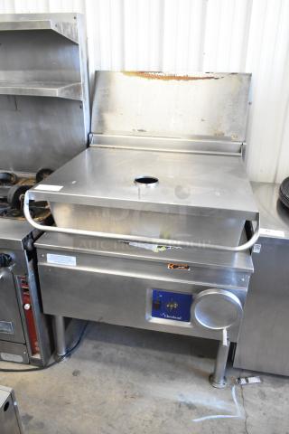 Cleveland stainless steel commercial braising pan, floor style. Features control panel, durable design. Good condition.
