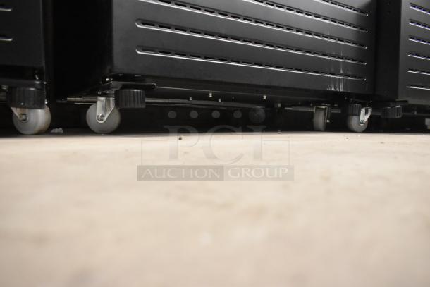 KoolMore KM-MDR-1GD-10C cooler casters, metal frame, poly-coated racks, commercial use, scratch and dent condition.