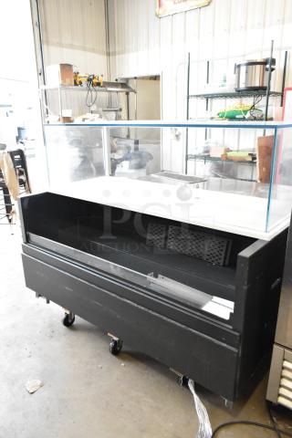 Structural Concepts SBZ6652DR commercial grab-n-go merchandiser on casters, metal construction, 220V, 1 Phase.