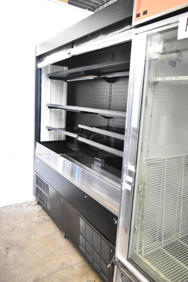 Federal RSSL678SC metal merchandiser, open grab-and-go style, metal shelves, on commercial casters, 208-240V, 1 phase.