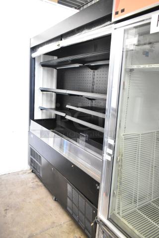 Federal RSSL678SC metal merchandiser, open grab-and-go style, metal shelves, on commercial casters, 208-240V, 1 phase.