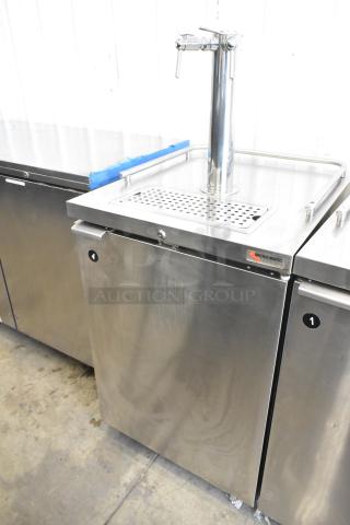 2018 Micro Matic MDD 23 S E NT stainless steel kegerator, single beer tower, on commercial casters, 115V, 1 phase.
