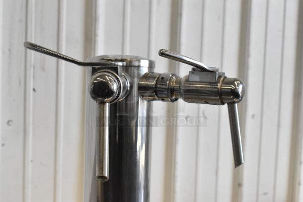 2018 Micro Matic MDD 23 S E NT kegerator beer tower, stainless steel, commercial use, with couplers and tanks.