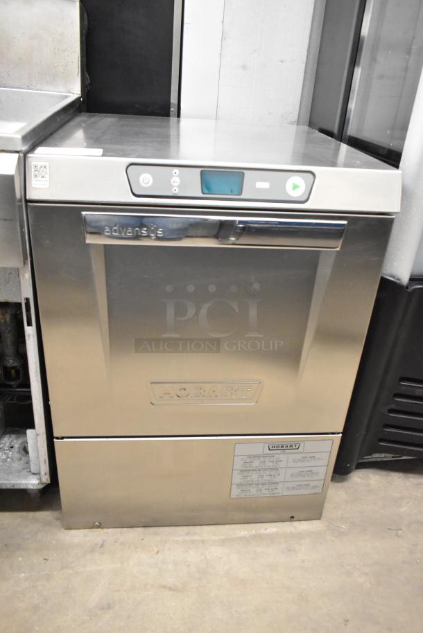 2016 Hobart LXER stainless steel commercial undercounter dishwasher, 120/208-240V, 1 phase, advanced control panel, excellent condition.