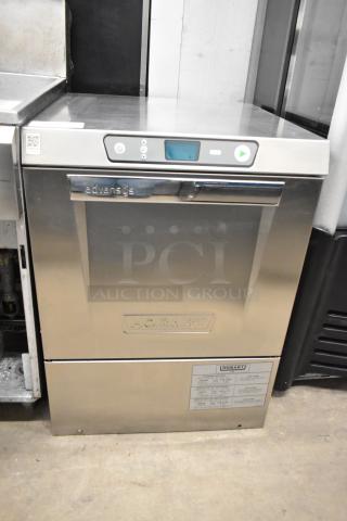 2016 Hobart LXER stainless steel commercial undercounter dishwasher, 120/208-240V, 1 phase, advanced control panel, excellent condition.
