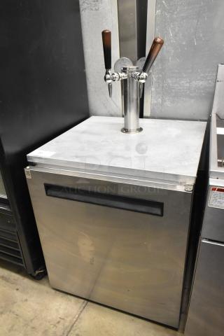 2018 Delfield ND21RS00 stainless steel commercial beverage dispenser with dual tap beer tower, 115V, excellent condition.