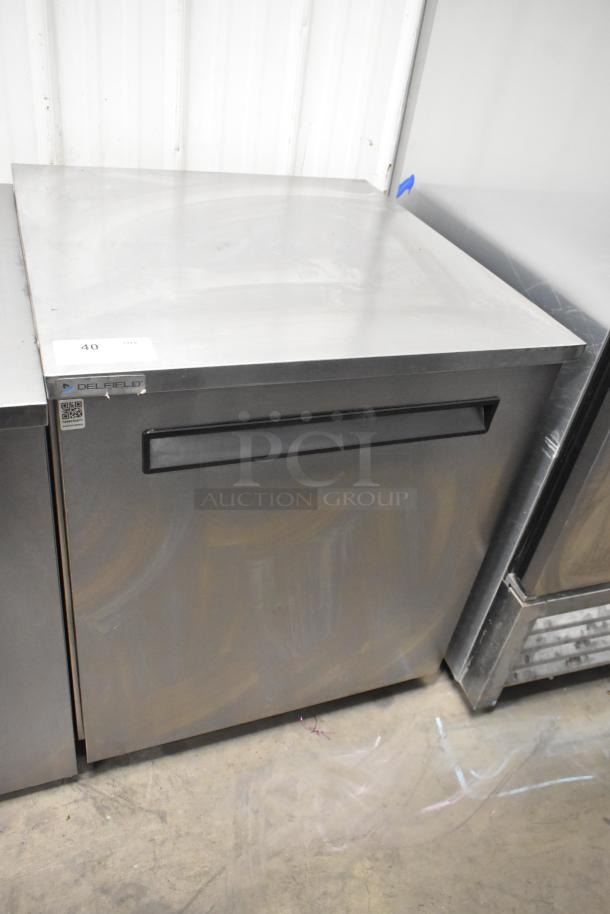 2021 Delfield 406P-STAR4 stainless steel undercounter cooler on casters, 115 volts, 1 phase, single door, excellent condition.