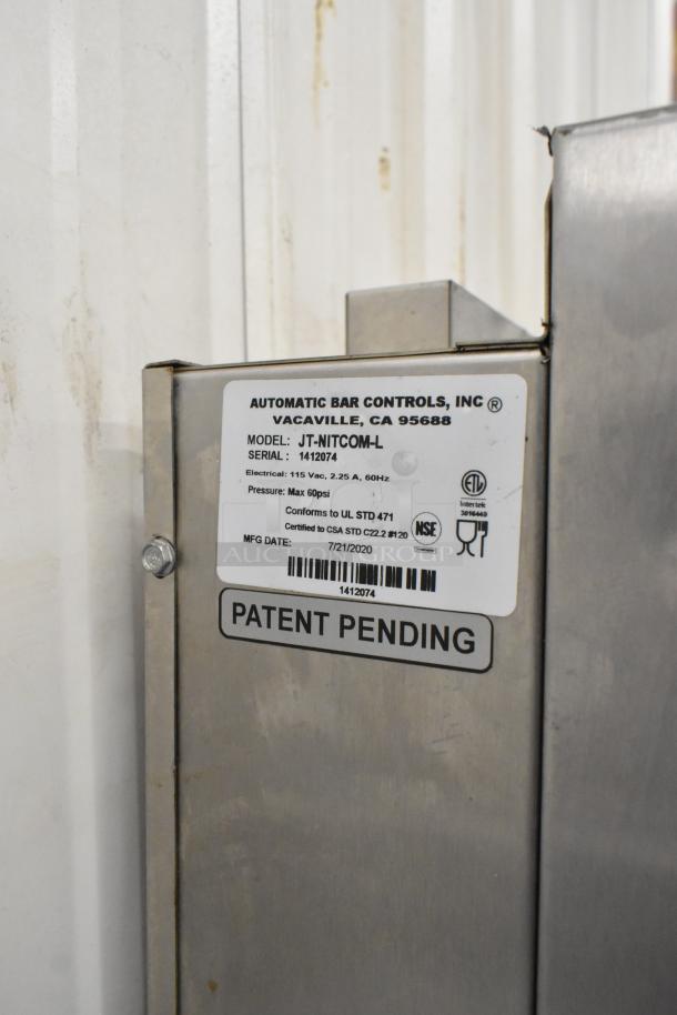 2020 Automatic Bar Controls JT-NITCOM-L Nitro Dispenser, stainless steel, 115V, 1 Phase. Patent pending label visible.