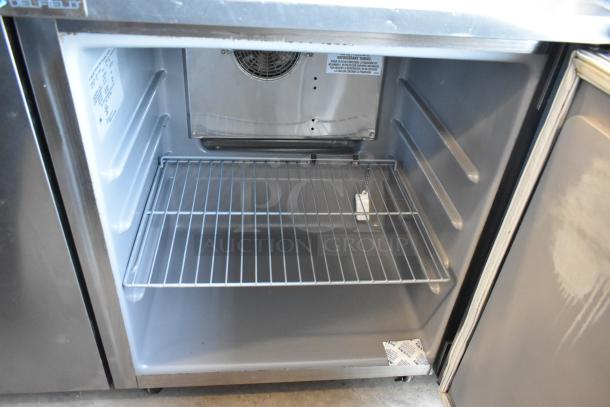 2020 Delfield 406P-STAR2 stainless steel undercounter cooler. Single door, used, 115V, 1 phase, wire shelf, tags inside.