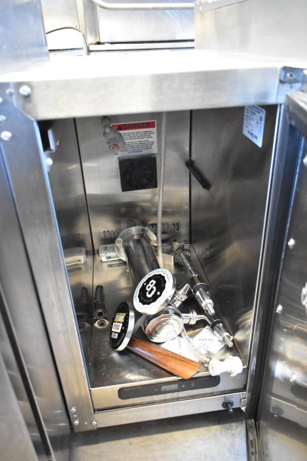 2022 Automatic Bar Controls JT-NITCOM-L Stainless Steel Cold Brew Nitro Dispenser, 115V, 1 Phase, pristine condition, visible warning label.